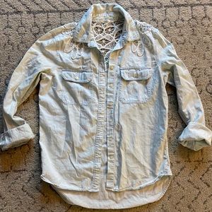 Laced button down